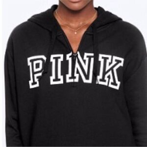 PINK VS Full Zip Up Hoodie in Black